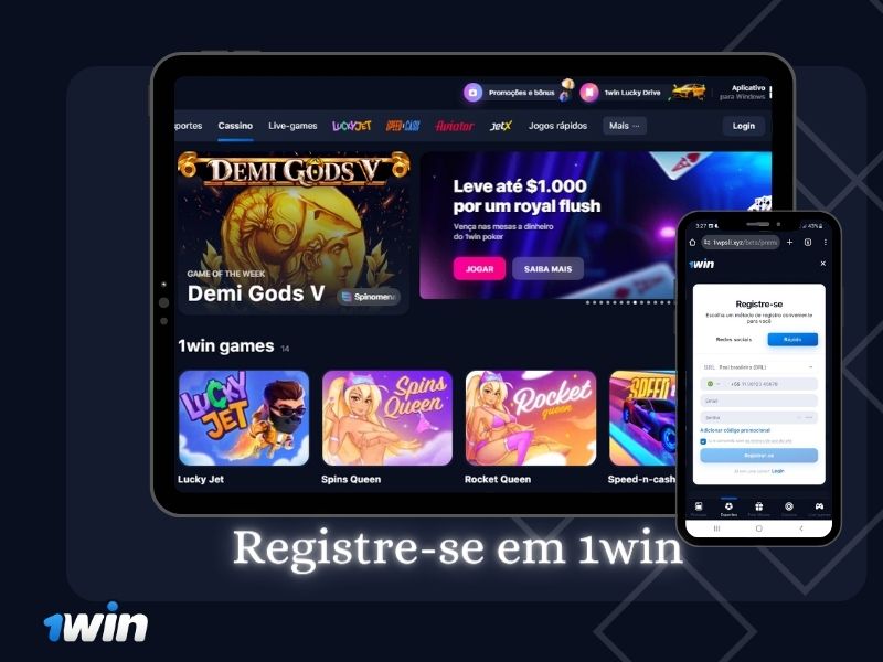 Cadastre-se rápidamente na casa de apostas 1win